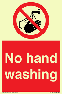 No hand washing